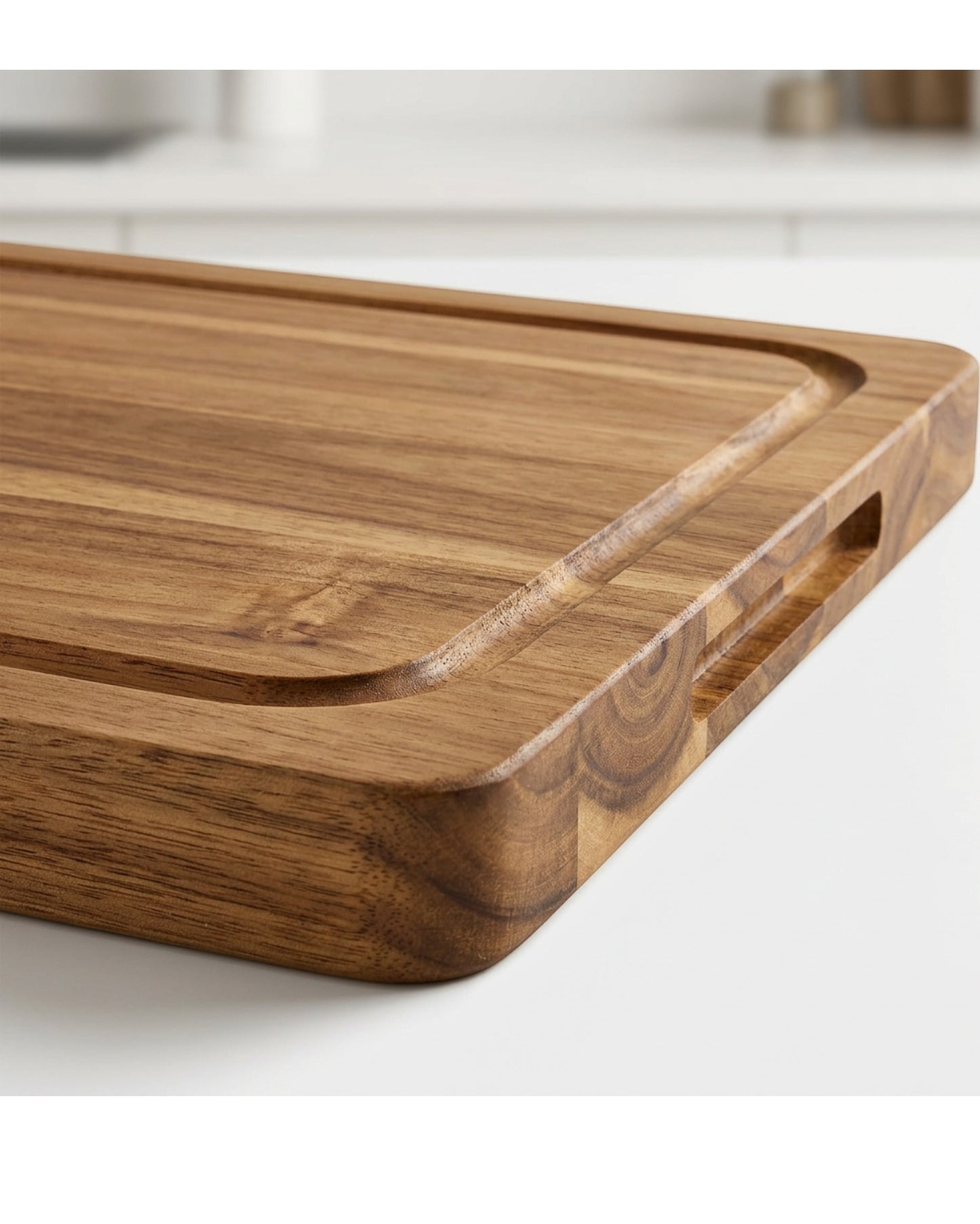Xovao Acacia Cutting Board 40 x 28 cm with Juice Groove - Detail view
